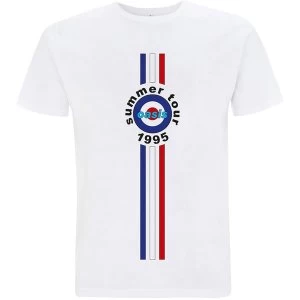 Image of Oasis - Stripes '95 Unisex Large T-Shirt - White