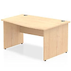 Image of Impulse Panel End 1400 Right Hand Wave Desk Maple