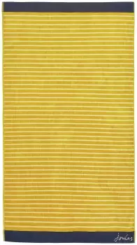 image of Joules Harbour Stripe Patterned Bath Towel - Gold