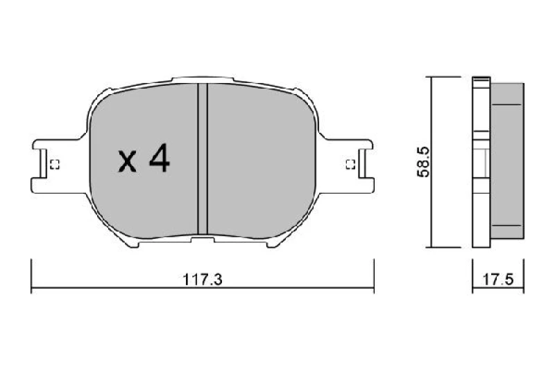 Image of AISIN Brake pad set AISIN BPTO-1930
