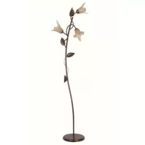 Image of Lamkurlighting - Ania Multi Arm Floor Lamp Brown, 3x E14