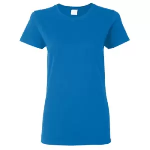 image of Gildan Ladies/Womens Heavy Cotton Missy Fit Short Sleeve T-Shirt (XL) (Royal)