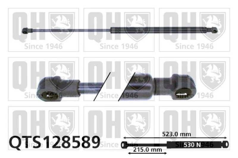 Image of QUINTON HAZELL Tailgate strut QUINTON HAZELL QTS128589