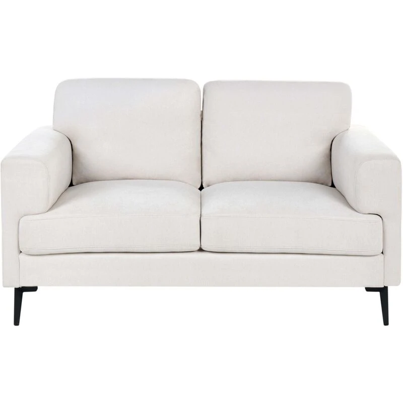 Image of Beliani Sofa 2 Seater Lousto Fabric Light Beige