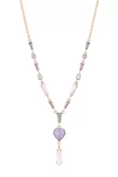 Image of Rose Gold Pastel Hearts Y Necklace