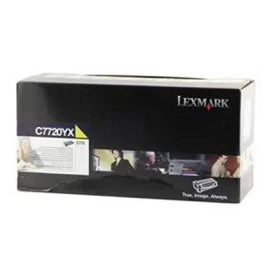 image of Lexmark C7720YX Yellow Laser Toner Ink Cartridge