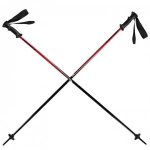 image of Nevica Meribel Ski Pole Set - Black/Red