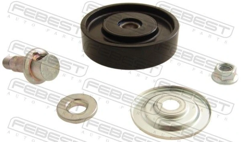 Image of FEBEST 0187-HDJ100HV Tensioner Pulley Tensioner Pulley,v-ribbed belt (310)