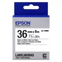 Image of Epson LK-7WBN Black on White Labelling Tape 36mm x 9m