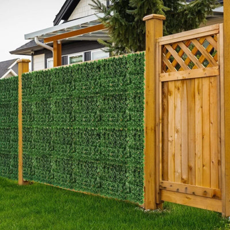 Image of Gr8 Garden Artificial 3M Hedge Ivy Leaf Garden Fence Wall Privacy Screening Green