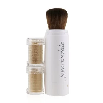 image of Jane IredalePowder Me Refillable Brush (1x Brush, 2x Refills) - Golden 2x2.5g/0.09oz