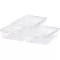 image of SmartStore Storage Boxes Plastic Clear 30 (W) x 40 (D) x 19.8 (H) cm