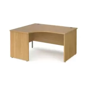 image of Office Desk Left Hand Corner Desk 1400mm Oak Top And Panel End Leg Maestro 25