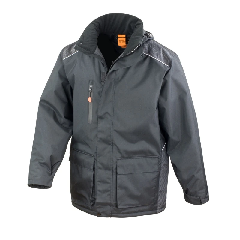 Image of Result Result Men Vostex Long Length Coat in Black Size: Small Black S Male 5063527497352