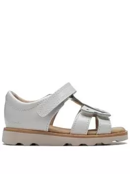 Image of Clarks Crown Beat Toddler Sandal, White, Size 4 Younger