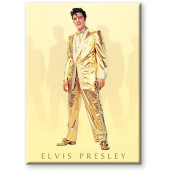 image of Elvis Gold Flat Magnet