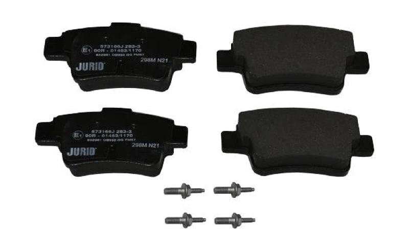 Image of JURID 573166J Brake pad set not prepared for wear warning indicator, with accessories Brake Pad Set,disc brake (402)