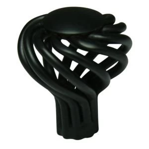 Image of Cooke Lewis Black Matt Caged Cabinet knob Pack of 1