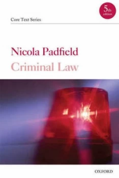 Image of Criminal Law by Nicola Padfield Book