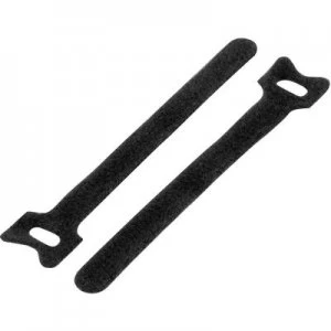 Image of Hook and loop cable tie for bundling Hook and loop pad L x W 180mm x 12 mm