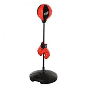 Image of HOMCOM Teens PVC Freestanding Rebound Spring Punch Bag Black/Red