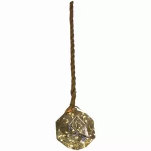 Image of Luxform Hemp Rope Dented Globe LED Battery Light 92722