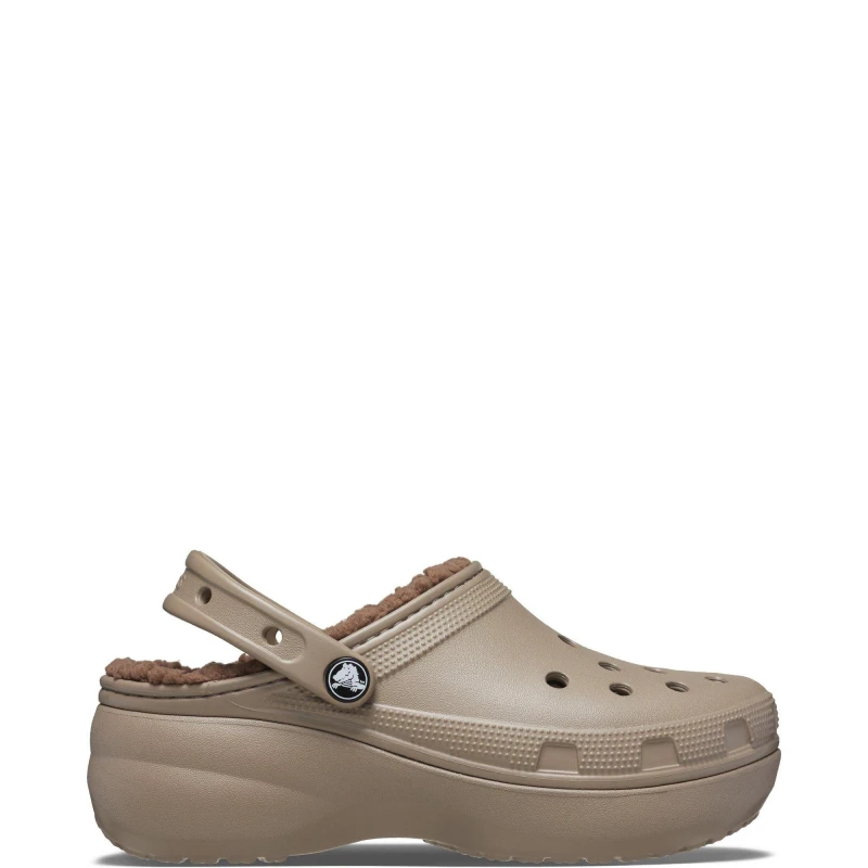 Image of Crocs Women Classic Platform Lined Clogs Mushroom 5