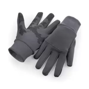 Image of Beechfield Unisex Adults Softshell Sports Tech Gloves (L/XL) (Light Graphite)
