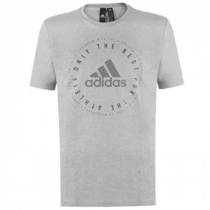 image of adidas Emblem T Shirt Mens - Medium Grey