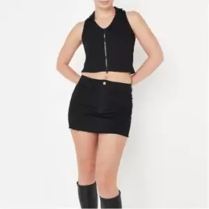 Missguided Double End Zip - Black