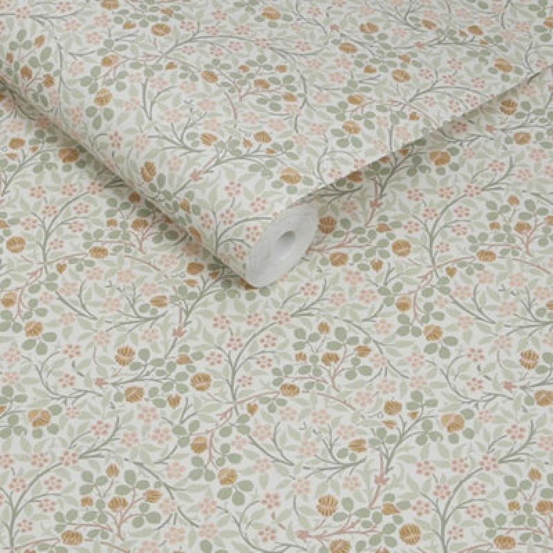 Image of William Morris At Home Clover Spring Peony & Sage Wallpaper