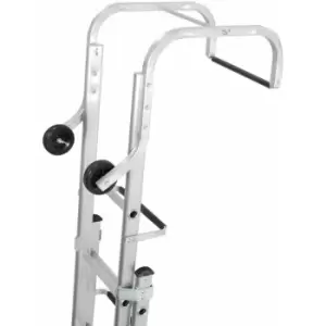 Image of Loops - 17 + 15 Rung Roof Ladder & Ridge Safety Hook Double Section 7.9m max Grip Steps