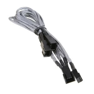 Image of BitFenix Alchemy 3pin x3 Fan adaptor extension 60cm - Grey/Silver