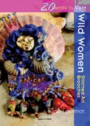 Image of wild women stitched art brooches