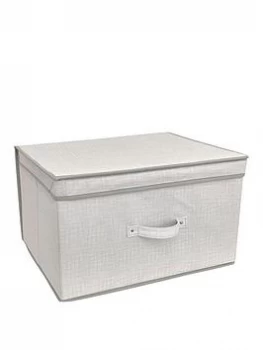 image of Linen Look Jumbo Storage Chest