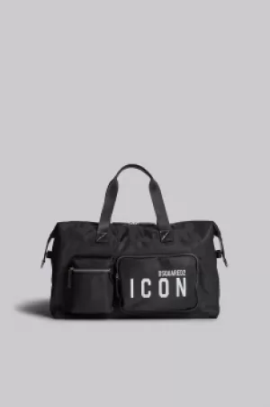 Image of DSQUARED2 Men Duffle Black Size OneSize 95% Polyamide 5% Bovine leather