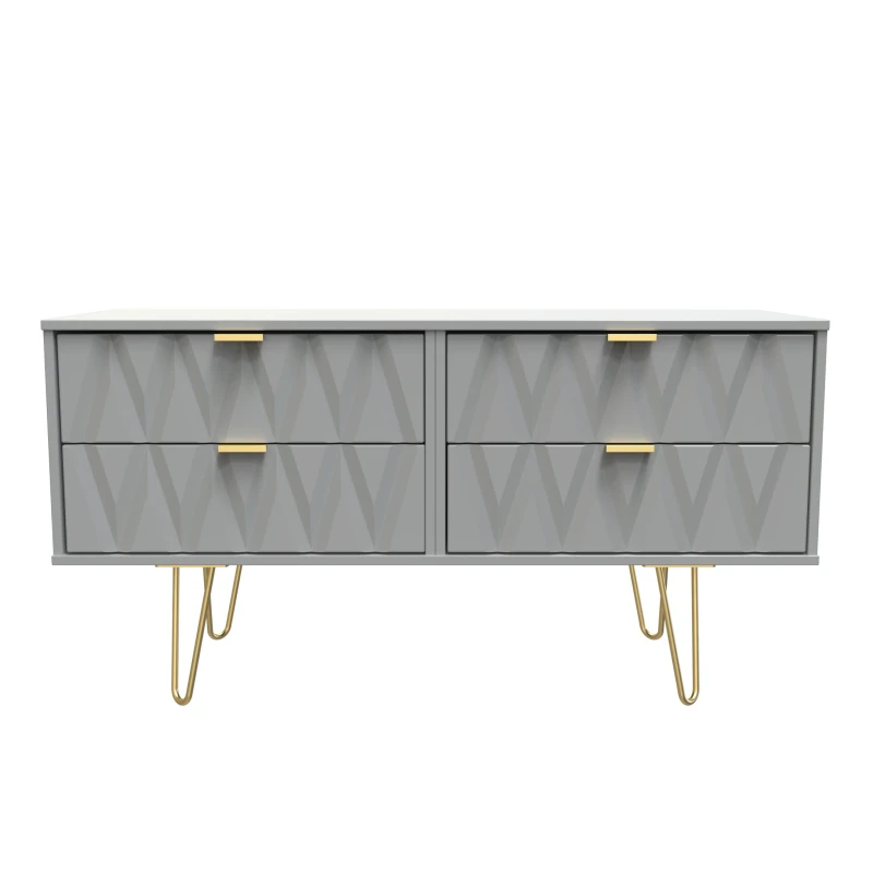Image of Dallas 4 Drawer Bed Box In Dusk Grey (Ready Assembled)