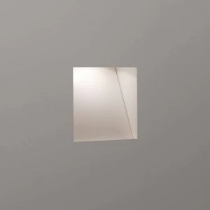 Image of LED 1 Light Outdoor Recessed Trimless Marker Wall Light Matt White