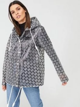 Image of UGG Innes Rain Jacket - Black, Ugg Graphic Black, Size XS, Women