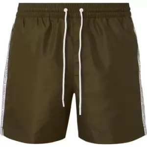 image of Calvin Klein Medium Tape Swim Shorts Mens - Green