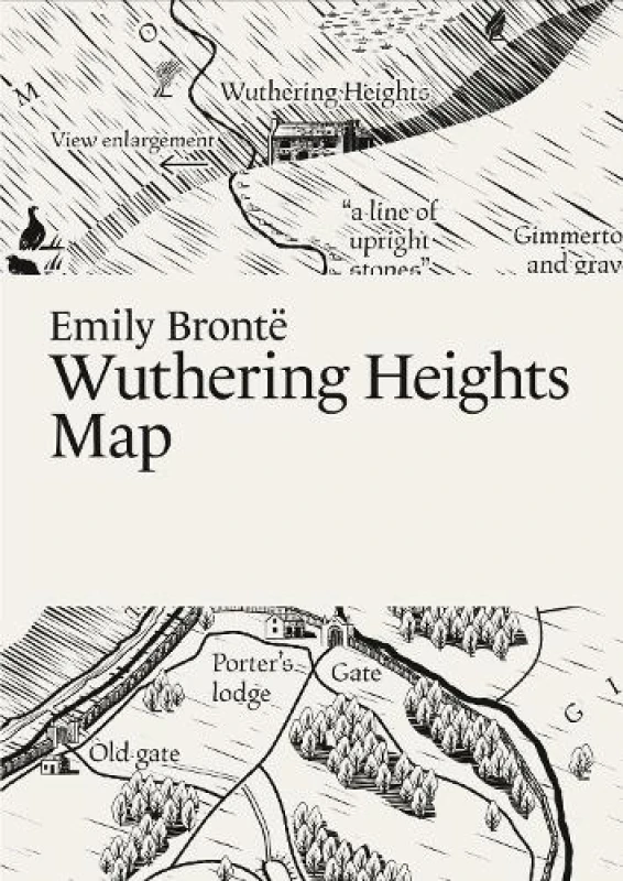 Image of Emily Bronte, Wuthering Heights Map Fold-out book or chart