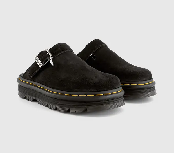 Image of Dr. Martens Womens Zebzag Mule Black Suede, 8