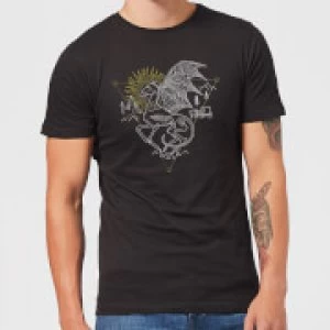 Image of Harry Potter Thestral Mens T-Shirt - Black - XXL