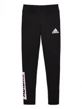 image of adidas Comfort Tights - Black, Size 5-6 Years, Women