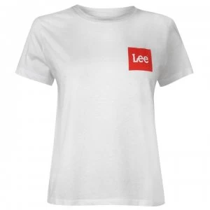 Image of Lee Jeans Boxed Logo T Shirt Womens - WHITE