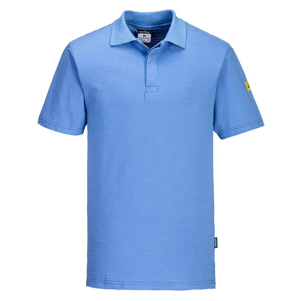 Image of Portwest Mens Anti Static ESD Polo Shirt AS21NARXL Colour: Navy
