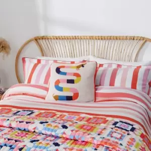 Image of Joules Lighthouse Stripe Kingsize Duvet Cover Set, Multi