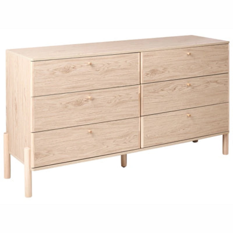 Image of Beliani 6 Drawer Chest Collins Light Brown