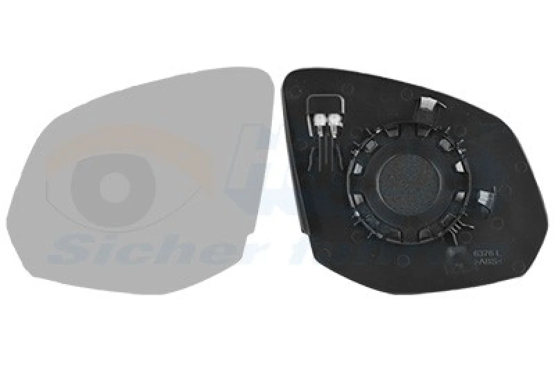 Image of VAN WEZEL Wing mirror glass VAN WEZEL 5717837