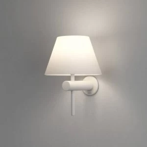 Image of 1 Light Bathroom Wall Light Matt White IP44, G9